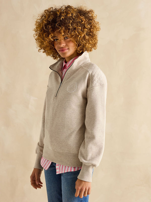 Joules Racquet Cotton Marl Half Zip Sweatshirt