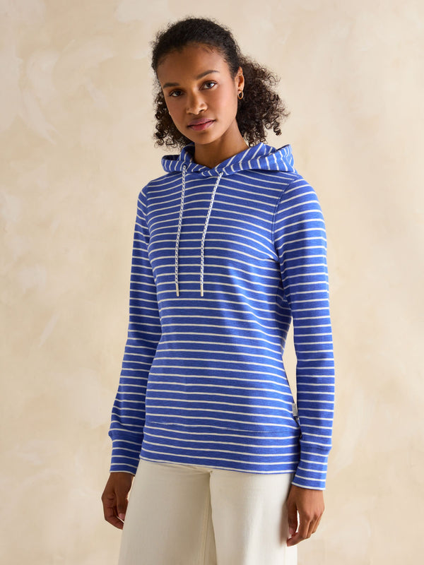 Joules Marlston Blue Striped Slim Fit Hoodie