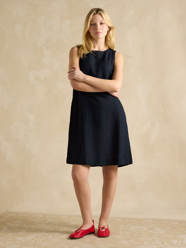 Joules Delphine Linen Shift Dress