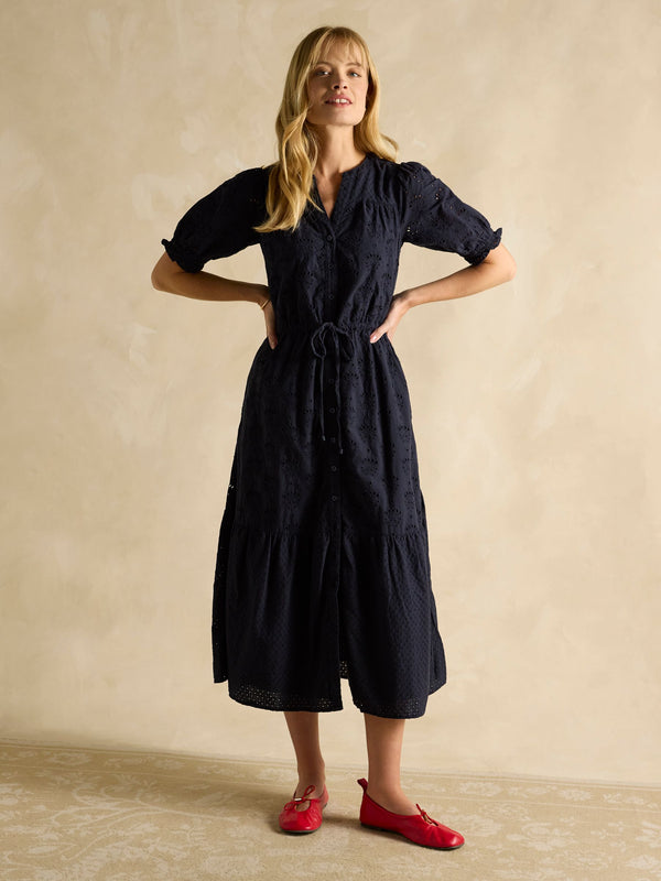 Joules Juliana Broderie Midi Dress