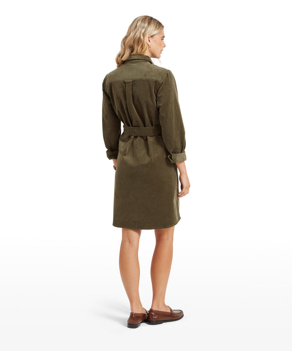 SAGE CORD SCHOFFEL DRESS
