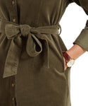 SAGE CORD SCHOFFEL DRESS
