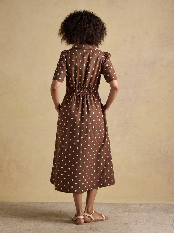 Joules Marina Linen Blend Dress