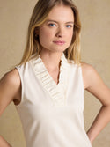 Joules Heidi Sleeveless Frill Neck Top