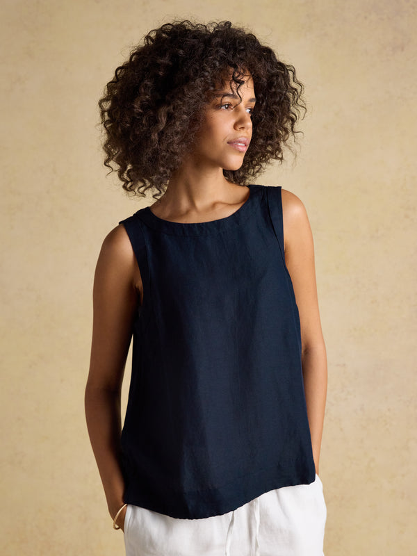 Joules Cove Round Neck Sleeveless Top
