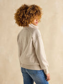 Joules Racquet Pink Cotton Marl Half Zip Sweatshirt