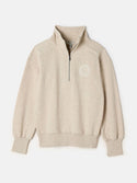 Joules Racquet Pink Cotton Marl Half Zip Sweatshirt