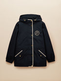 Joules Holt Green Waterproof Packable Raincoat with Hood
