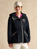 Joules Holt Green Waterproof Packable Raincoat with Hood