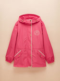 Joules Holt Green Waterproof Packable Raincoat with Hood