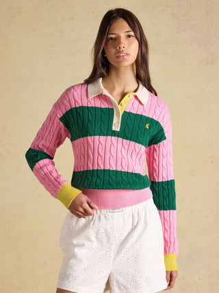 Joules Cable Knit Rugby Jumper