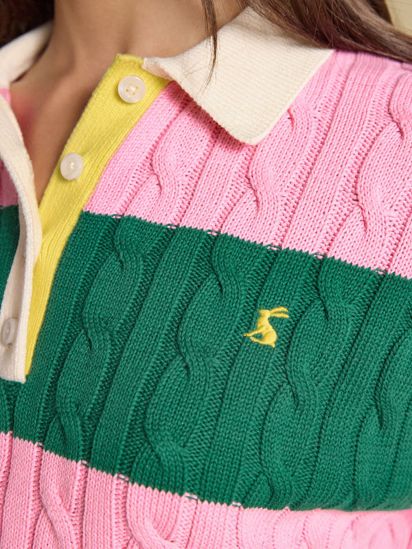 Joules Cable Knit Rugby Jumper