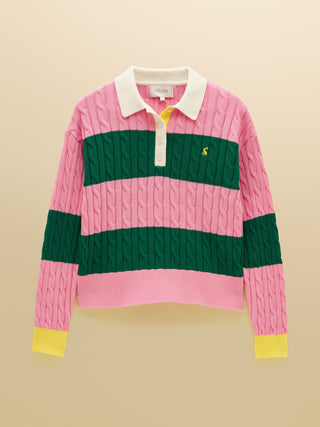 Joules Cable Knit Rugby Jumper