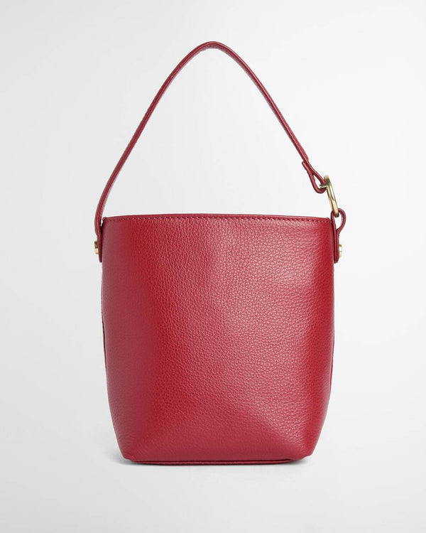 Barbour Cedar Mini Leather Bucket Bag