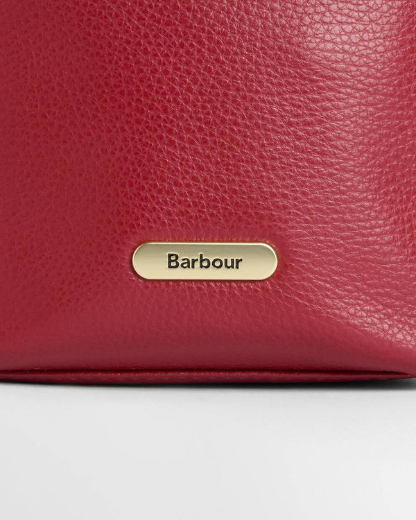 Barbour Cedar Mini Leather Bucket Bag