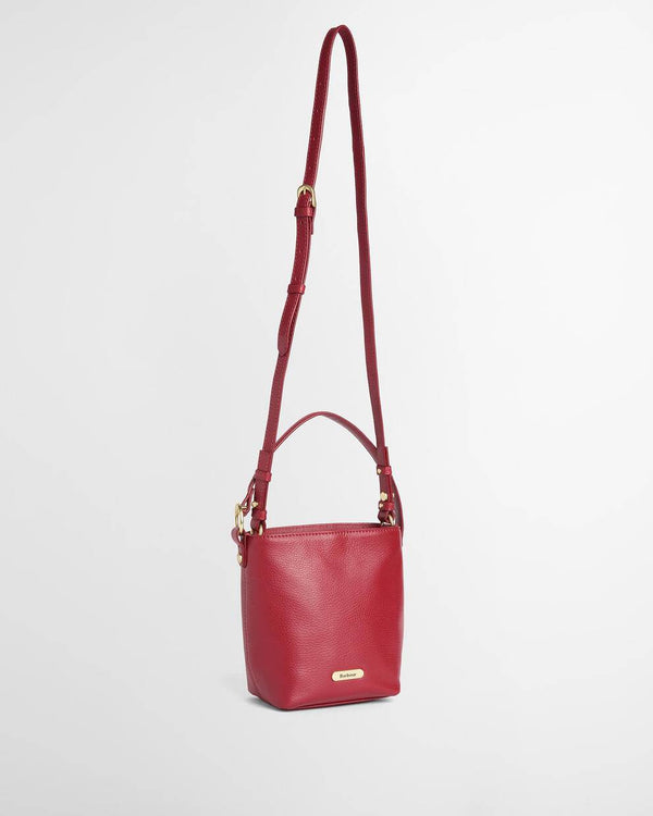 Barbour Cedar Mini Leather Bucket Bag