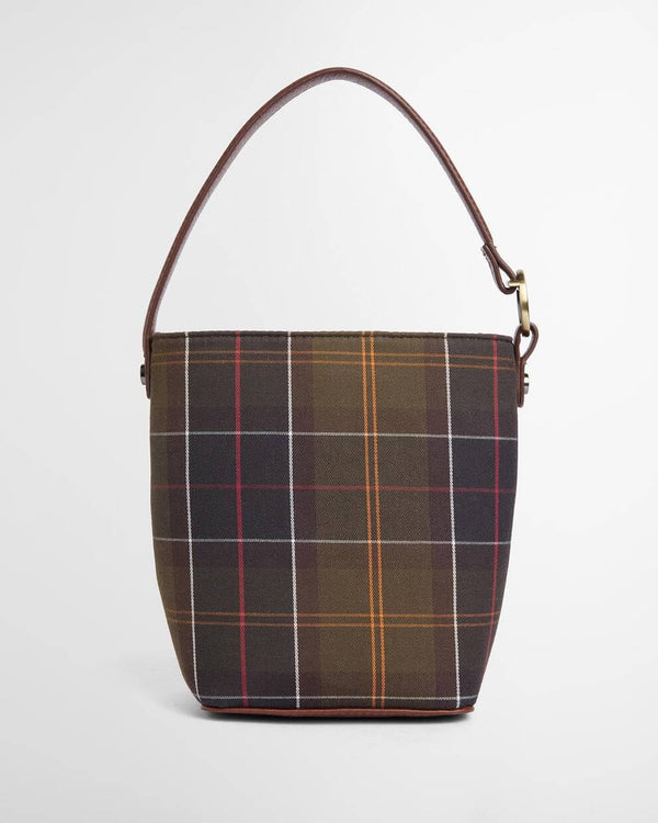 Barbour Cedar Mini Leather Bucket Bag