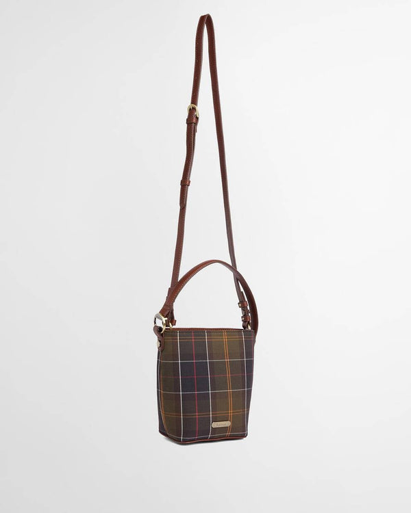 Barbour Cedar Mini Leather Bucket Bag