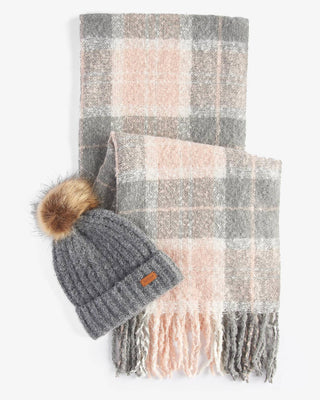 Barbour Saltburn Beanie and Scarf Gift Set
