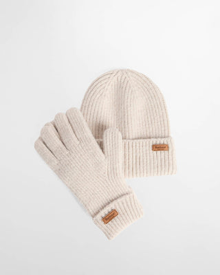 Barbour Beanie and Gloves Set