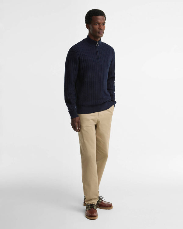 Barbour Herringbone Knitted Half Zip