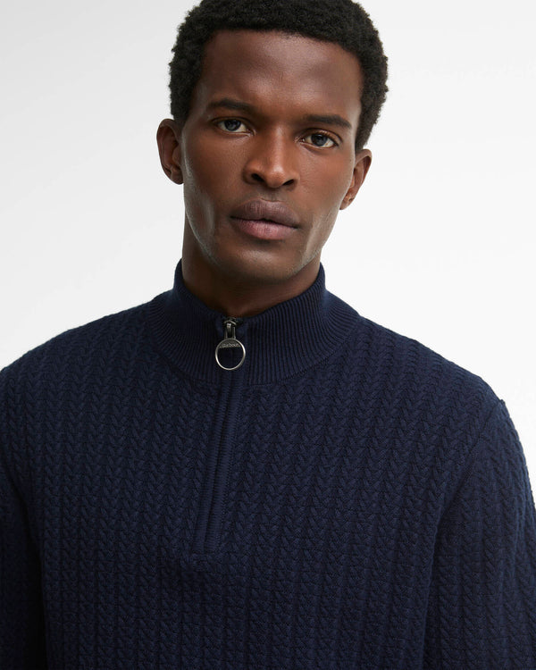 Barbour Herringbone Knitted Half Zip