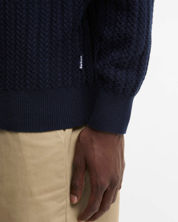 Barbour Herringbone Knitted Half Zip