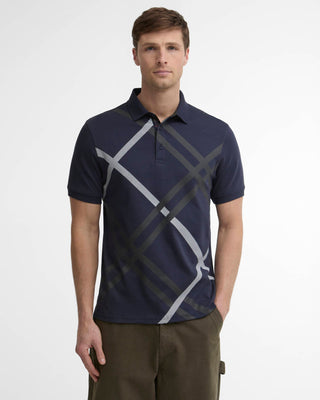 Barbour Tartan Bias Print Tailored Polo