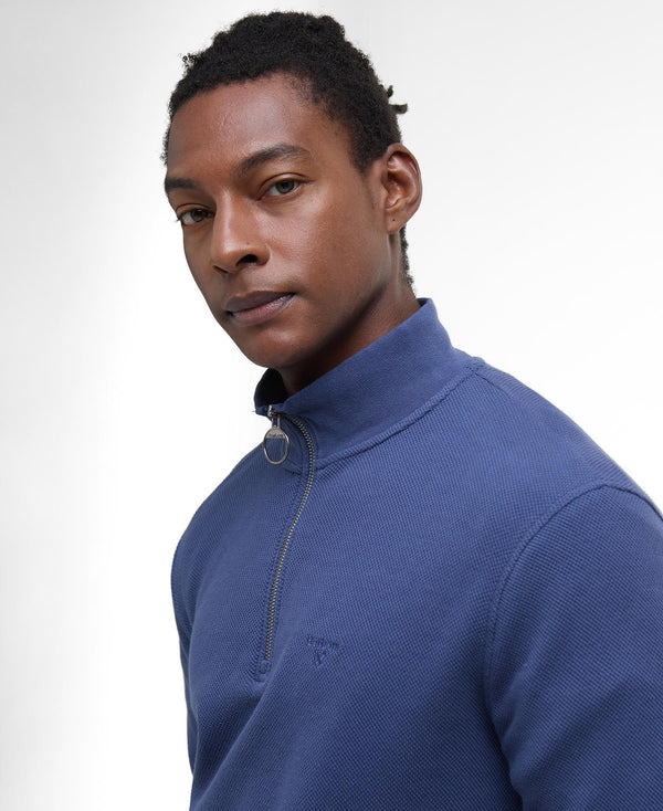 Barbour Pique Interlock Half Zip Sweatshirt