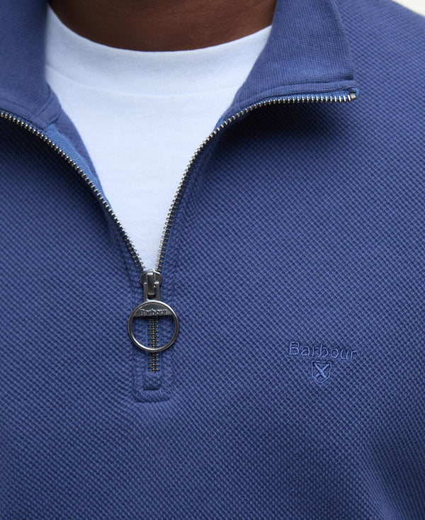 Barbour Pique Interlock Half Zip Sweatshirt