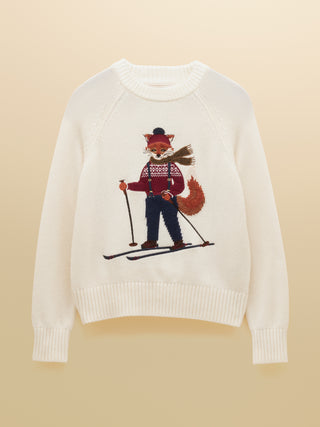 Joules Jonty Fox Cotton Rich Crew Neck Jumper