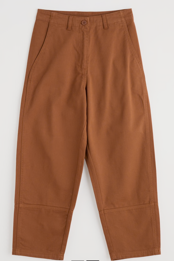 Seasalt Painted Forms Organic Cotton Barrel Leg Trousers