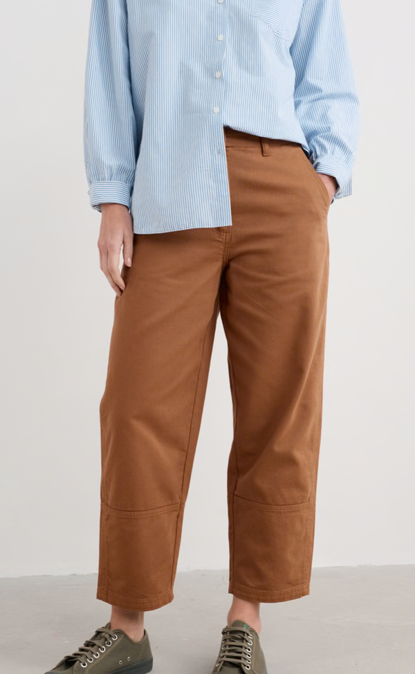 Seasalt Painted Forms Organic Cotton Barrel Leg Trousers