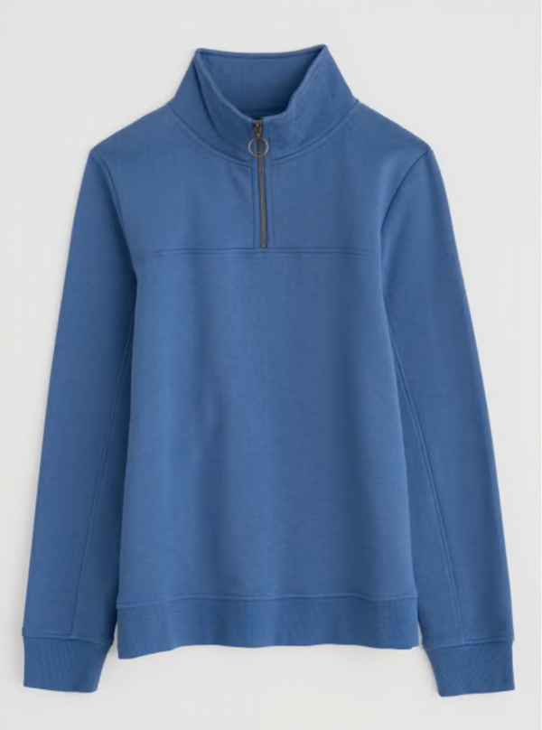 Seasalt 1/4 Zip Navigation Sweatshirt