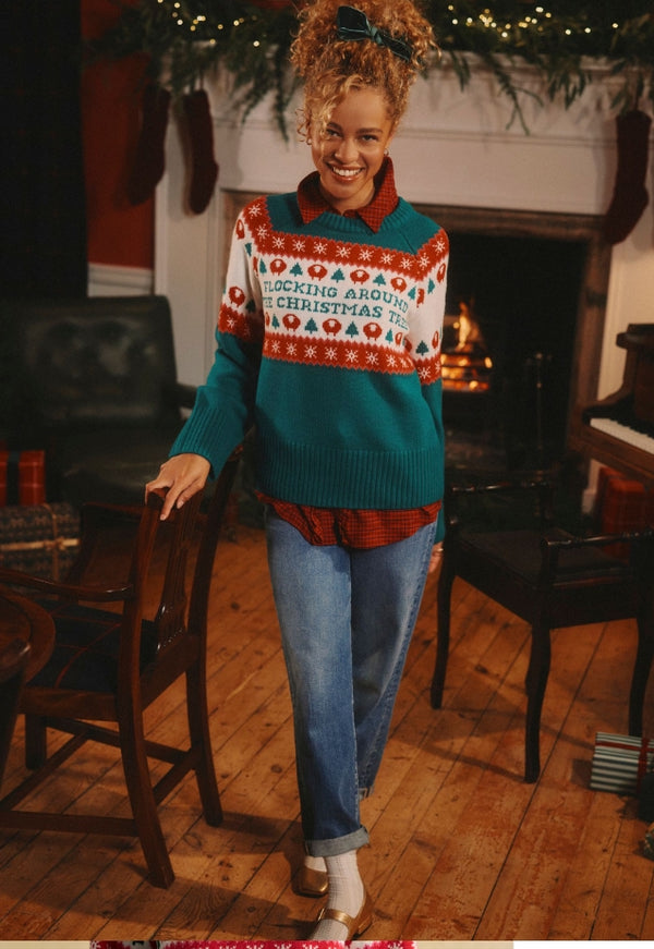 Joules Flocking Around Christmas Jumper
