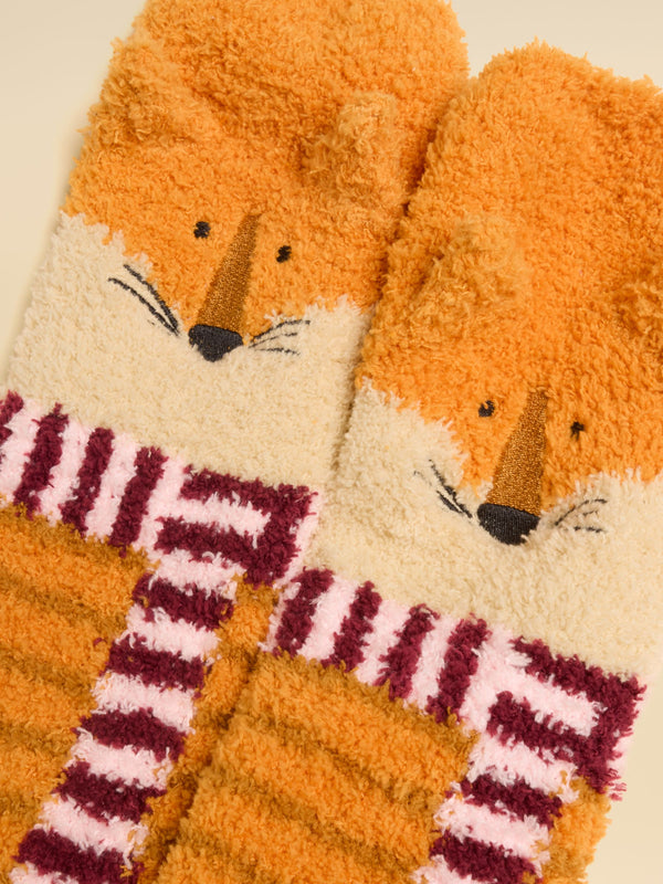 Joules Novelty Fluffy Fox Socks
