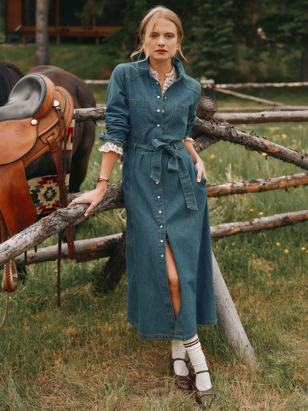 Joules Denim Western Dress