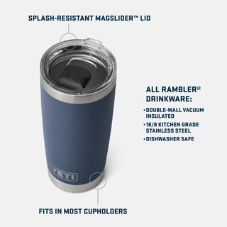 Yeti Rambler® 20oz Tumbler with Magslider™ Lid
