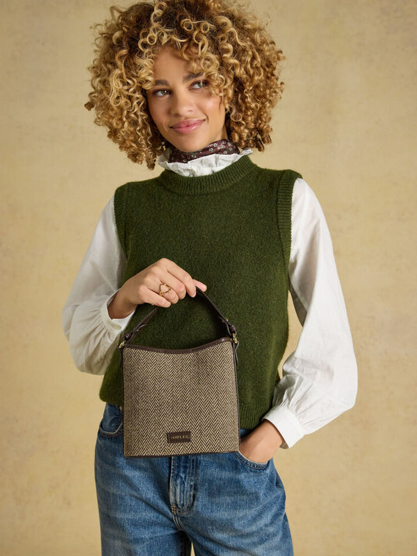 Joules Bucket Bag Herringbone