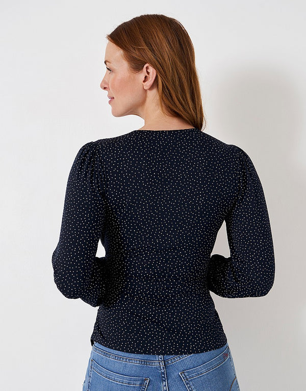 Crew Clothing Long Sleeve Wrap Jersey Top