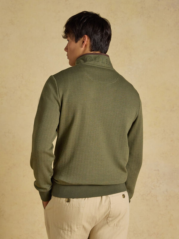 Joules Herringbone 1/4 Zip Sweater