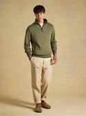 Joules Herringbone 1/4 Zip Sweater