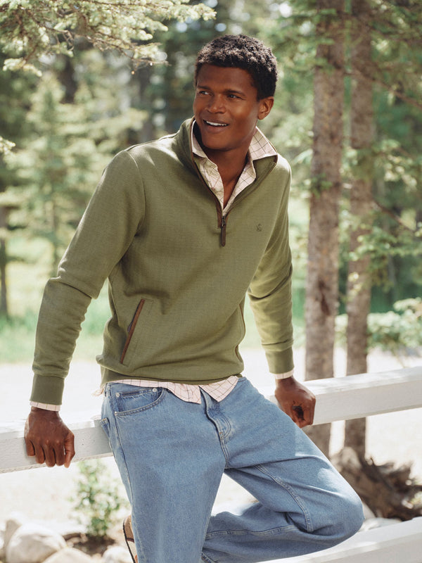Joules Herringbone 1/4 Zip Sweater