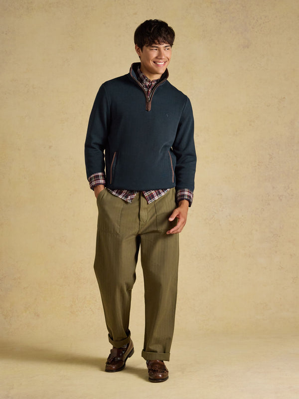 Joules Herringbone 1/4 Zip Sweater
