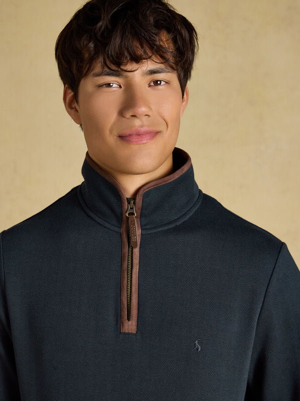Joules Herringbone 1/4 Zip Sweater