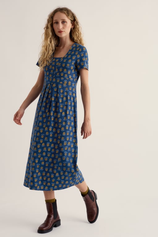 Seasalt Short Sleeve Seed Packet Midi Dress
