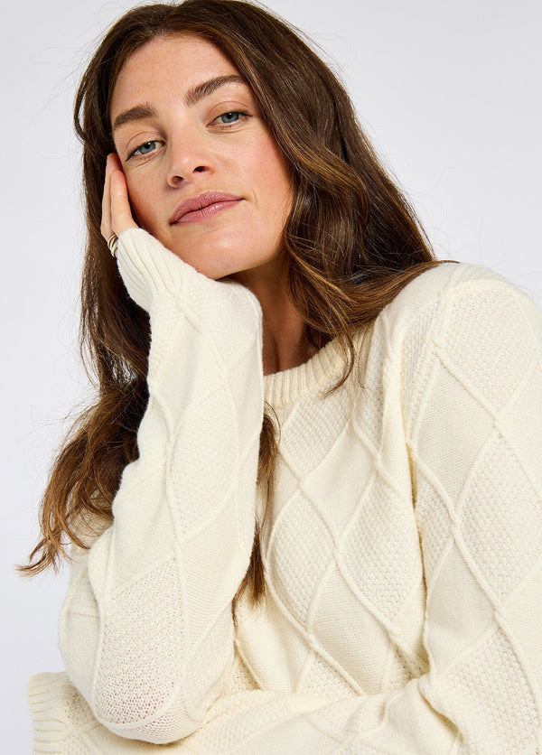 Dubarry Banteer Cable Knit Crew Neck Sweater