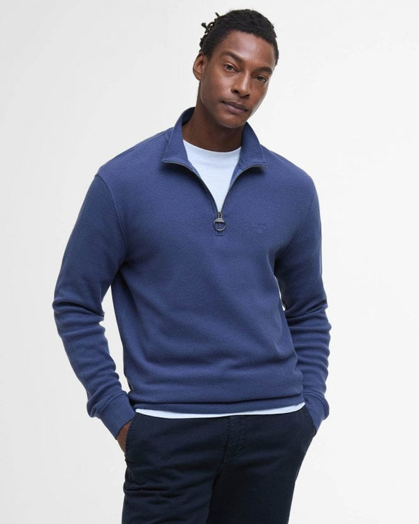 Barbour Pique Interlock Half Zip Sweatshirt