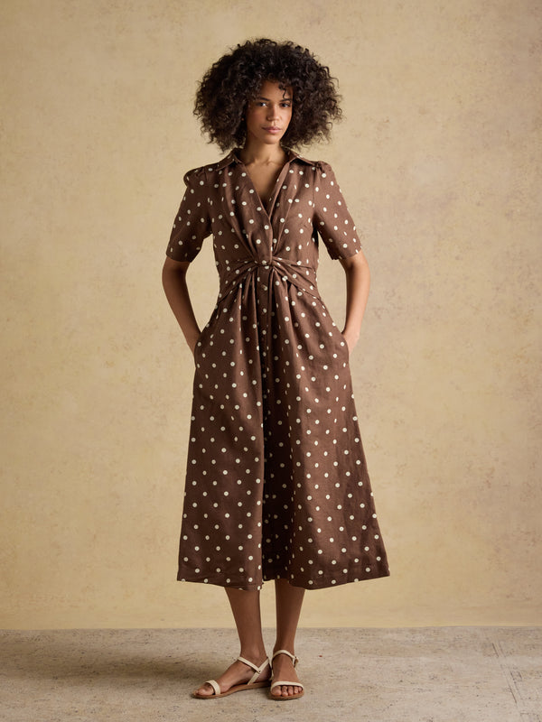 Joules Marina Linen Blend Dress