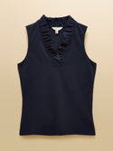 Joules Heidi Sleeveless Frill Neck Top